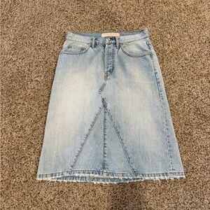 Marc By Marc Jacobs Light Blue Denim Midi Icon Skirt